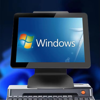 Pantalla táctil única de 15 pulgadas, todo en uno, sistemas Pos, máquina de cajero, dispositivo terminal, pantalla LED para clientes para restaurante minorista