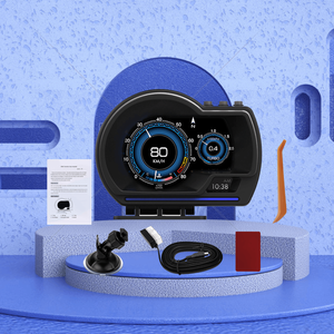 P6 thông minh đo xe HUD Đồng hồ tốc độ kỹ thuật số HEAD-up hiển thị với OBD2 <span class=keywords><strong>GPS</strong></span> tốc độ và Turbo rpm báo động cho xe ô tô và xe tải - Product Image 5