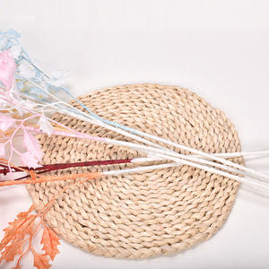 Planta <span class=keywords><strong>Artificial</strong></span> Ecológica de Simulación de Hojas de Roble, Estrella y Hierba, para Decoración de Bodas, Auditorios, Hoteles y Carreteras, Color Rojo - Product Image 4