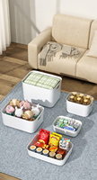 Panier de rangement empilable en plastique durable pour la maison, organisateur multifonctionnel pour cosmétiques, papeterie et articles ménagers divers