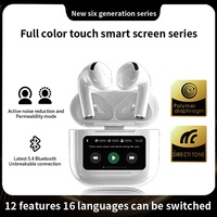 Meilleures ventes 2024, écouteurs A12 Air Pro TWS, réduction de bruit ENC, écran LCD, LED, accessoires pour téléphone portable, compatibles V8