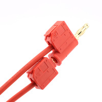 Prise banane femelle sans soudure plaquée or, rouge, pas de 4 mm, boîtier en nylon ignifuge, prise droite type lanterne à pression