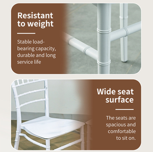 Chaises Chiavari empilables en plastique PP, style ferme, pour hôtel, salle à manger, extérieur, portables, pour événements, <span class=keywords><strong>location</strong></span>, mobilier de réception, chaise de salle à manger - Product Image 6