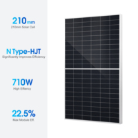 Panneau solaire photovoltaïque bifacial en verre HJT 540W 550W 660W 700W, cellules solaires de type N, panneaux solaires photovoltaïques EU 450W