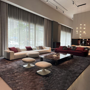 Sofá de <span class=keywords><strong>3</strong></span> Plazas de Diseño Simple de Fábrica, Sofá Moderno de Lujo en Terciopelo Rojo y Microfibra - Product Image 3