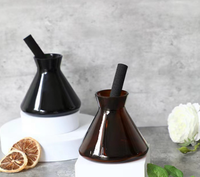 Bouteille de diffuseur vide décorative pour diffuseur d'huile aromatique Diffuseur de roseau en verre de parfum de maison