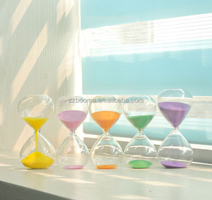 Reloj de arena de cristal de nuevo estilo 1 2 3 5 <span class=keywords><strong>10</strong></span> minutos reloj de arena de cristal con temporizador de arena de colores claros - Product Image 2