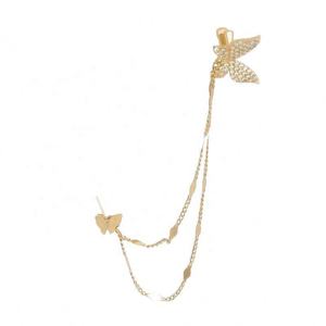 Boucles d'oreilles papillon de style européen et américain à succès pour femmes avec alliage de cuivre multi-éléments plaqué perle - Product Image 5