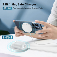 Nouvelles Tendances 2026 : Chargeur sans fil 15W 2A de bureau, base carrée antidérapante, avec entrées 5V/2A et 9V/2A, écouteurs inclus