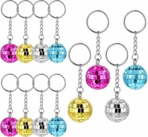 Pendant 1970S Accessory Decor Mirror Ring Party Favor <b>Disco</b> <b>Ball</b> Key Chain - Product Image 1