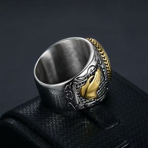 Acero inoxidable religioso Christine Jesue Cruz anillos Hip Hop para hombres plata 18K oro PVD plateado impermeable calidad joyería fina - Product Image 3