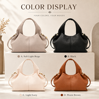 Fournisseur de sacs hobo minimalistes souples en cuir PU avec fermeture éclair, légers, à bandoulière, faible MOQ 10 pour la distribution mondiale