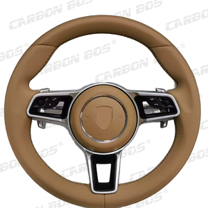 Vente directe d'usine, compatible avec <span class=keywords><strong>Porsche</strong></span> Panamera Cayenne Macan Cayman <span class=keywords><strong>GT4</strong></span> Boxster 718 981 911 GT, volant en fibre de carbone - Product Image 2