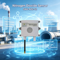 Capteur industriel de dioxyde d'azote SW6NO202 RS485 Modbus RTU, montage mural IP65, 0~2000ppm NO2, pour surveillance des usines chimiques et des mines