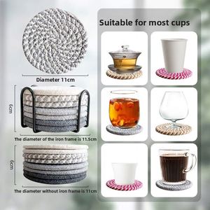 Factory Wholesale Nordic Fabric <b>Coaster</b> <b>Set</b> with Cup Holder and Heat Insulation Pad for Mug Support and Hair Labeling - Product Image 2