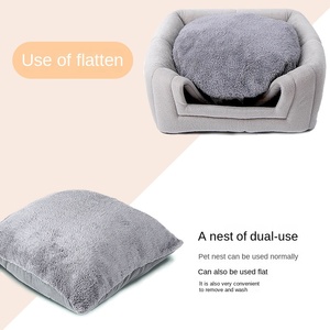 Sarang Hewan Peliharaan Grosir Musim Dingin Hangat Empat Musim Universal Semi-Tertutup Kain Sarang Kucing & Anjing - Product Image 5