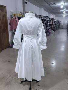 Vestidos Largos Elegantes con Estampado Floral, Multicolor, Cuello Camisero, Manga Larga, Algodón, Vestido Largo para Fiesta, Boda, Noche - Product Image 4