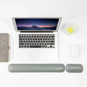 Custom Design PU Leather Palm Support Pad Ergonomic Wrist Rest Set for Keyboard and Mouse - Product Image 1