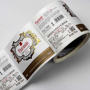 Vino Pegatinas Etiqueta Custom Self Adhesive Printing Private Brand <strong>Vodka</strong> Wine Bottle <strong>Label</strong> Liquor Glass Bottle Roll Sticker - Product Image 4