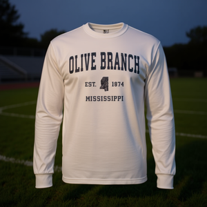 T-shirt a maniche lunghe con stampa Olive Branch Mississippi Vintage Sports Navy - Product Image 3