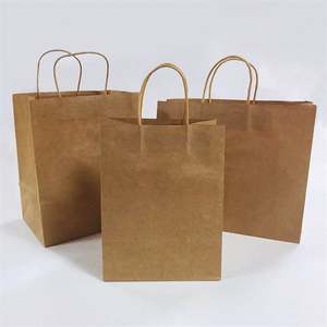 Sacs en papier kraft brun personnalisables avec logo, promotion KM, sacs de shopping écologiques en kraft - Product Image 4