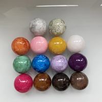 Vente en gros de pierres d'agate rondes colorées de luxe de 50 mm, 38 mm, 35 mm en résine pour bouchon de flacon de parfum à visser