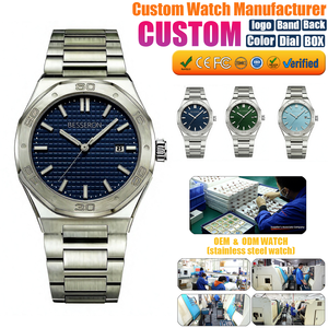Reloj de Lujo para Hombre OEM con Logotipo Láser, Acero Inoxidable 316L, Resistente al Agua, Luminoso, Movimiento de Cuarzo Japonés Miyota 2115, Reloj de Marca Personalizada - Product Image 1