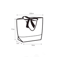 Sac cadeau en papier de luxe personnalisé avec poignée en ruban, sac d'emballage pour bijoux, sac de shopping avec logo