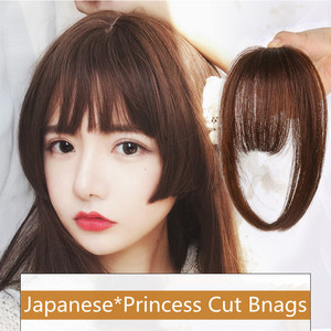 Frangia di <span class=keywords><strong>Capelli</strong></span> <span class=keywords><strong>Veri</strong></span> Remy di Alta Qualità AU LONGFOR, Estensioni di <span class=keywords><strong>Capelli</strong></span> Giapponesi Taglio Principessa - Product Image 2