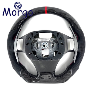 Volante de Cuero y Fibra de Carbono para Chevrolet Corvette C6 Camaro para ZR1 Malibu SS Cobalt HHR Pontiac <span class=keywords><strong>G5</strong></span> Estilo Racing - Product Image 6