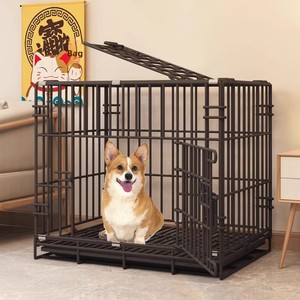 Gabbia per Cani Pieghevole di Lusso con Telaio in Metallo e Toilette per Cani di Piccola Taglia, Uso Domestico Interno, Per Tutte le Stagioni, Confezione in Scatola - Product Image 2