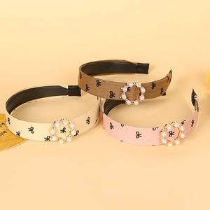 Bow <b>Headband</b> Women's Pearl Decorated Elastic Hairband Daily Use Non Slip High Crown Design Yiwu Origin Spring 2025 - Product Image 3