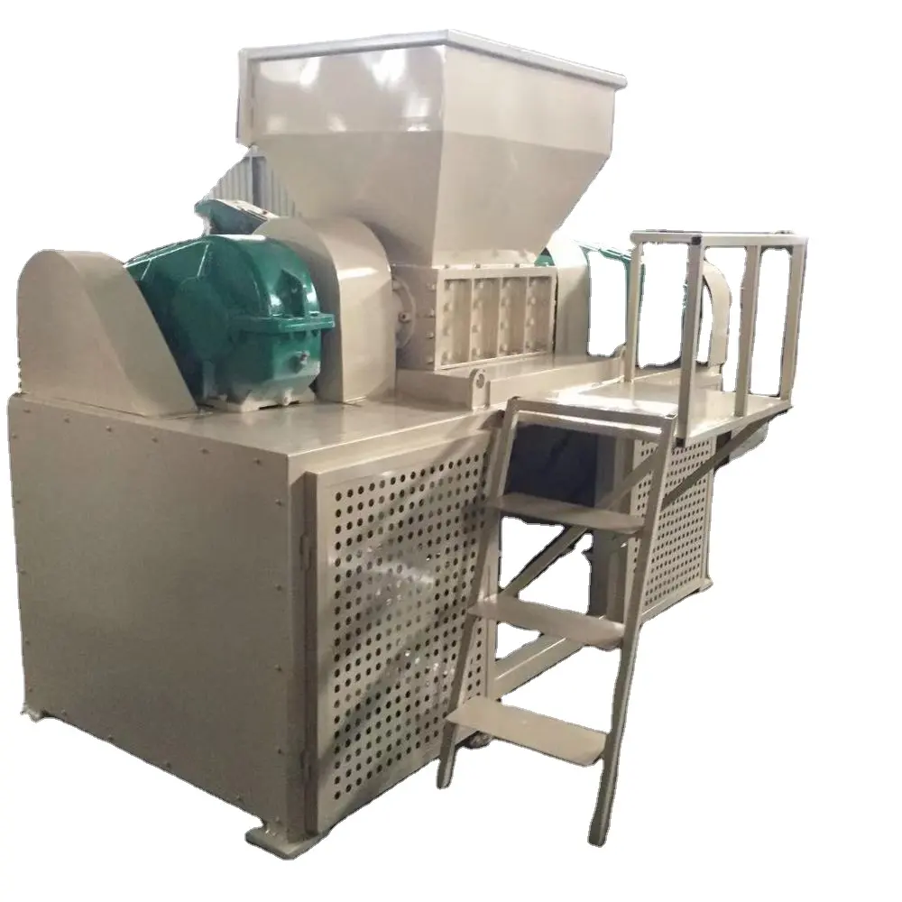 Industrial pesado eje doble trituradora de residuos de madera neumáticos trituradora para la máquina de reciclaje de chatarra