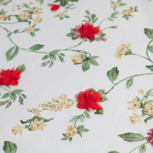 Wholesale Premium Customized Round <strong>Yellow</strong> Flower Printed Organza <strong>Table</strong> <strong>Cloth</strong> for Wedding Party Decor Tablecloth Cover - Product Image 6