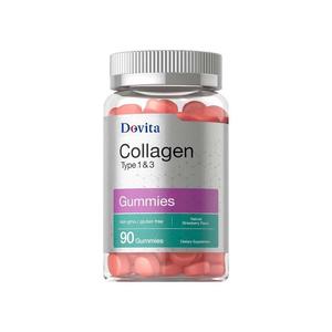 Caramelo gomoso de colágeno con sabor a fresa natural con hidrolizado tipo 1 y 3 para el crecimiento muscular de belleza soporte de bienestar diario OEM - Product Image 1