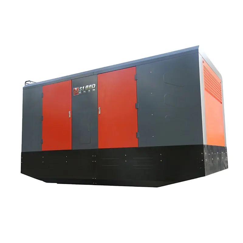 Portable Mobile 390cfm diesel Diesel Driven Screw Air Compressor for Deep Water Well Drill