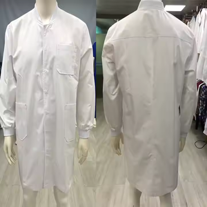 Venta al por mayor batas de laboratorio dental para hombres y mujeres batas blancas médico uniforme resistente al aceite antiestático elástico manguito médico batas de laboratorio - Product Image 6