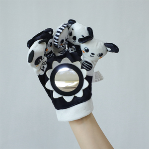 Burattini da Mano - Giocattoli di Peluche per Giochi di Immaginazione e Racconti - Burattino da Mano 30x20cm con 5 Animali in un Unico Guanto con Specchio - Product Image 3