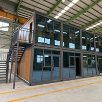 Maison préfabriquée en conteneur à économie d'énergie et respectueuse de l'environnement, design moderne et durable, hôtel, école, garantie de 5 ans
