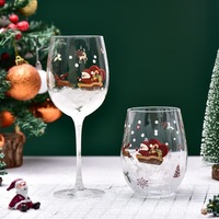 Verres à whisky transparents personnalisés faits à la main en vrac pour Noël, étanches, réutilisables pour les restaurants, les bars et la maison