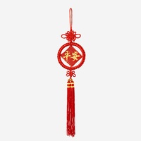 Pendentif Nœud Chinois Fait Main Petite Taille en Fil de Soie pour Ornements de Voiture, Décoration de Salon et de Maison, Cadeau Festif et Célébratoire