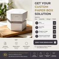 Boîte en papier hexagonale personnalisée, faite à la main, avec couvercle et base, pour l'emballage alimentaire et les emballages cadeaux de luxe, vente en gros