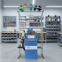 Machine à tricoter les chaussettes automatique informatisée Plain Terry, moteur 144N/156N/168N, aiguilles 3.5"/3.75", cylindre, certifiée CE, facile à utiliser