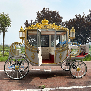 Nuevo carruaje de caballos real de lujo para exteriores, carruaje eléctrico romántico de <span class=keywords><strong>Cenicienta</strong></span> real, carruaje real eléctrico chino - Product Image 5