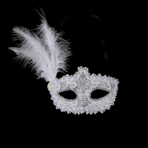 Longstar 2023 Hotselling En Gros <span class=keywords><strong>Venise</strong></span> Style En Cuir Plume Mascarade Masque Avec Chapeau Décoratif Pour Halloween - Product Image 3