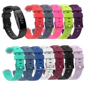 फैशन कंगन Wristband Fitbit के लिए प्रेरित/प्रेरित मानव संसाधन/Ace2 सांस चिकनी रंग बकसुआ सिलिकॉन घड़ी बैंड