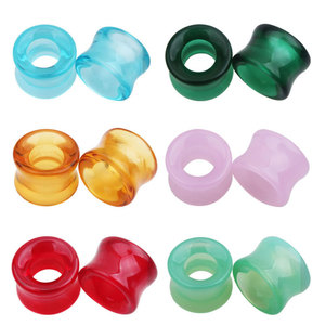 Orecchini a Tunnel in Vetro Grande per Piercing, Gioielli Trendy per Ragazzi e Donne, Fornitore all'Ingrosso - Product Image 2