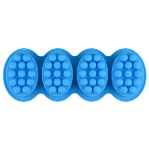SILIKOLOVE Fabrica Moldes de Silicona para Jabón Corporal de 4 Cavidades, Ovalados, 100% de Grado Alimenticio LFGB, Sin BPA, Antiadherentes - Product Image 5