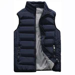 2021 Chaleco Hombre Gilet Homme Winter Outdoor Casual Stand Collar Vest Padded Puff Jacket Coat Mens Puffer Vest