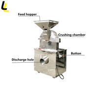 RVS Kokosnoot Kruiden Chili Rijst Pinda Koffie Molen Pinmolen Pulverisator met Motor & Lager voor Voedselverwerking